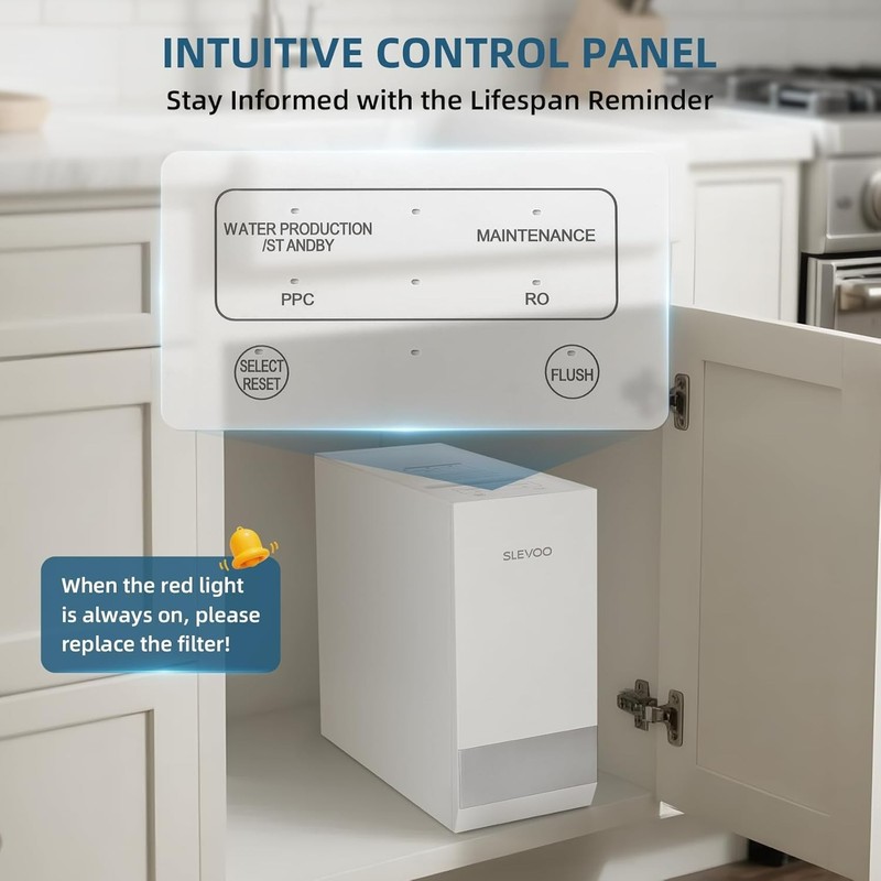 Slevoo SJ-RO75R Reverse Osmosis System 700Gal Under Sink RO Water Filtration gallery