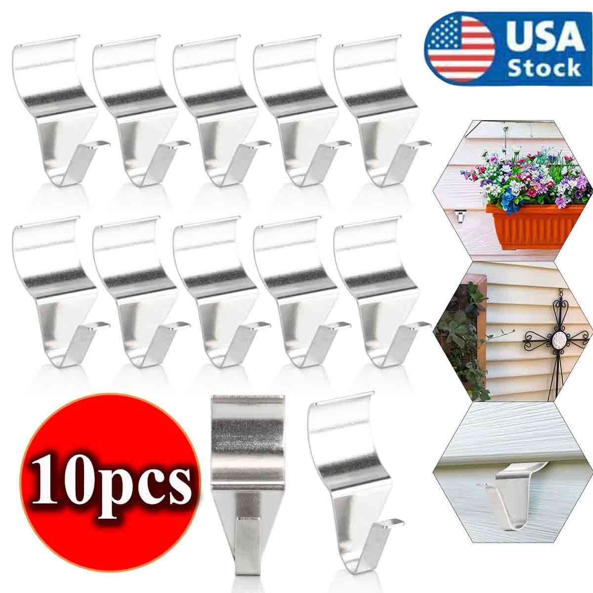 10pcs Vinyl Siding Hooks Low Profile Heavy duty No-Hole Hangers No Drilling gallery
