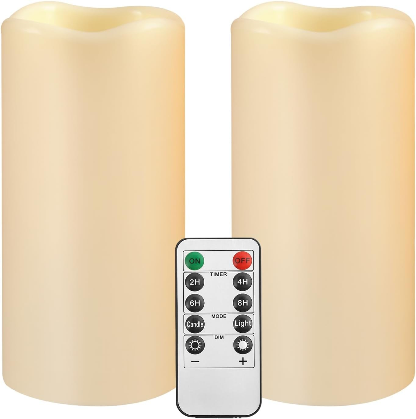 Large Outdoor Waterproof Flameless Candles with Remote ControlD3 X H5.5 Bat gallery