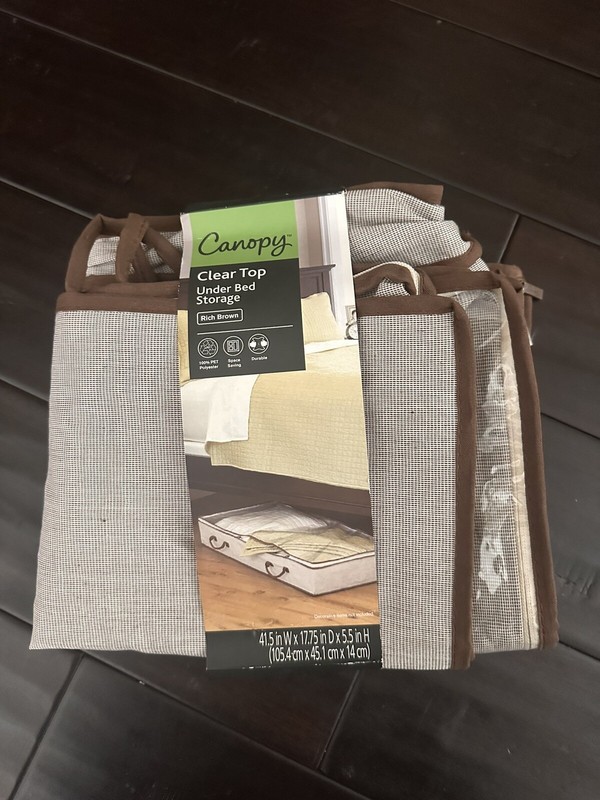 NEW Canopy Clear View Under-Bed Storage, Rich Brown/Fresh Ivory gallery