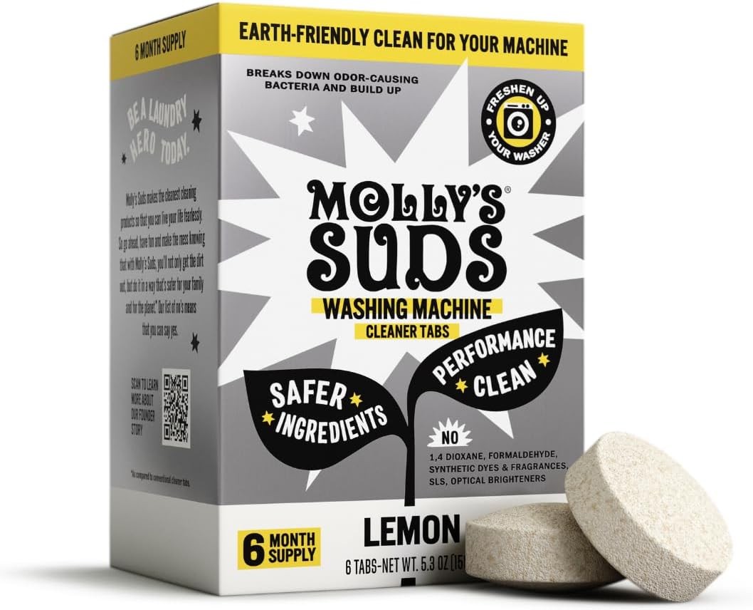 Mollys Suds Citrus Washer Cleaning Tablets 6 Count gallery