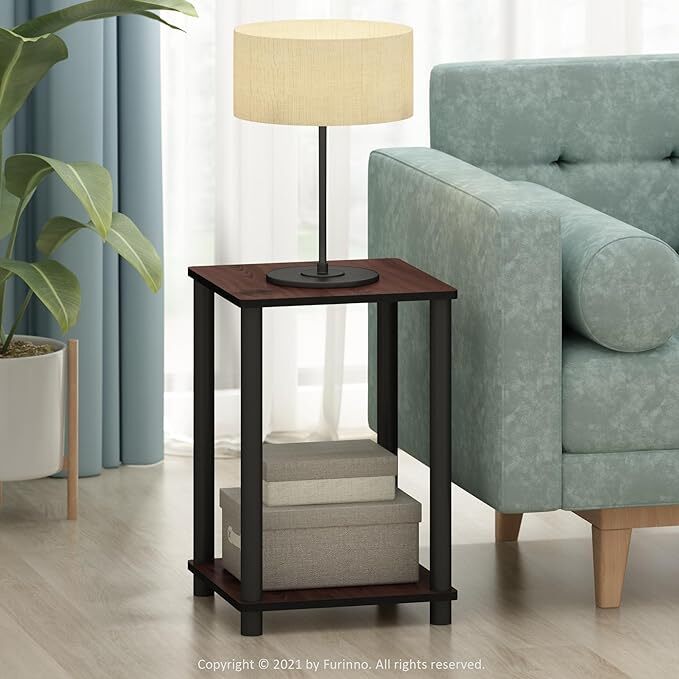 Side Table for Small Spaces Coffee Tray Sofa End Table Bedside Night Stand 2 Pcs gallery