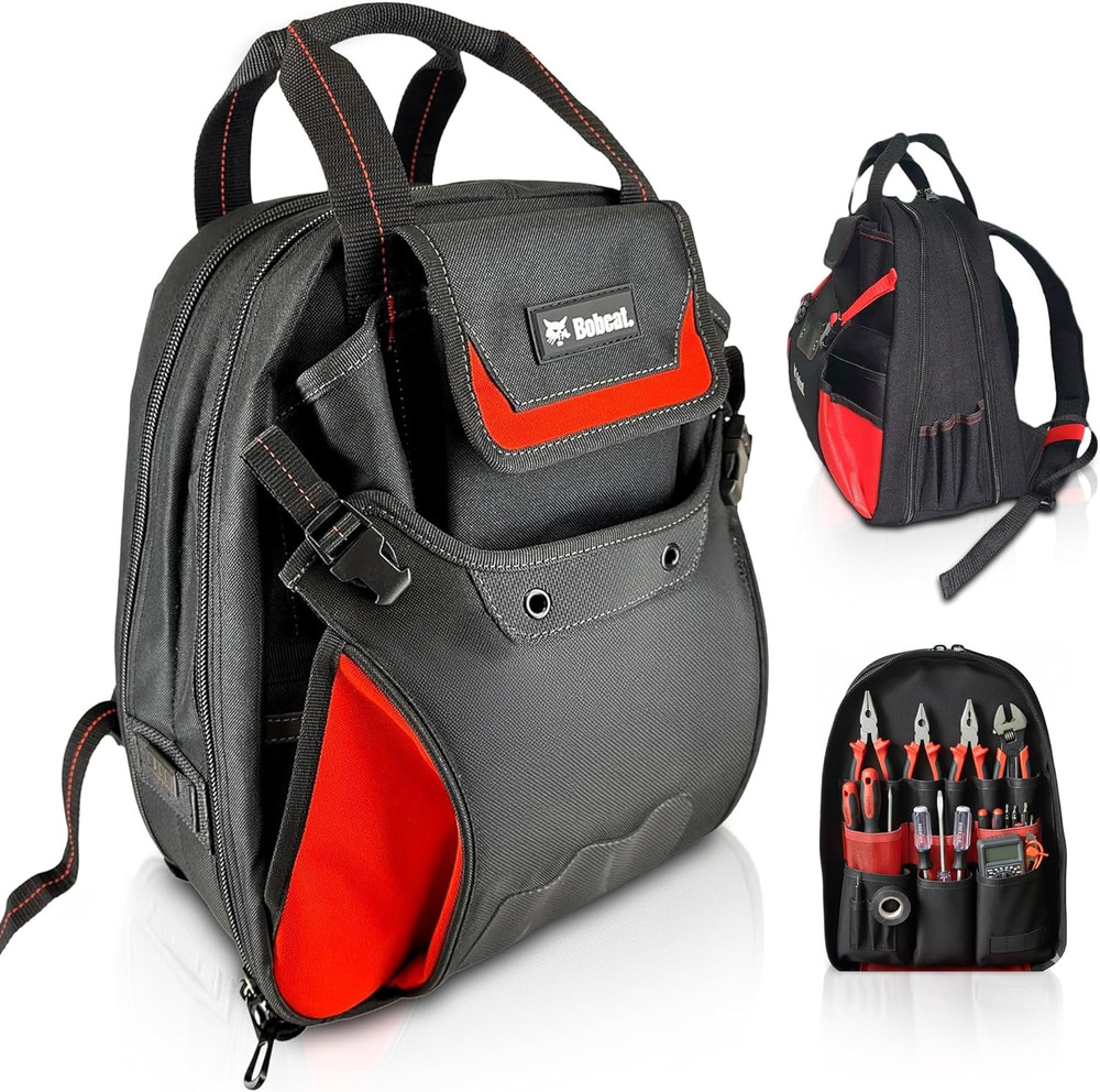 Durable Bobcat Tool Backpack for Electricians, HVAC & Construction Pros