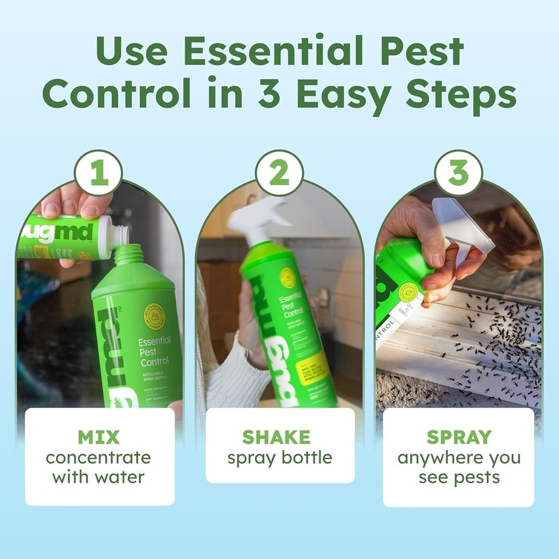 BugMD Pest Control Essential Oil Concentrate for Home Bed Bug Spray 3.7Oz 2PACK gallery