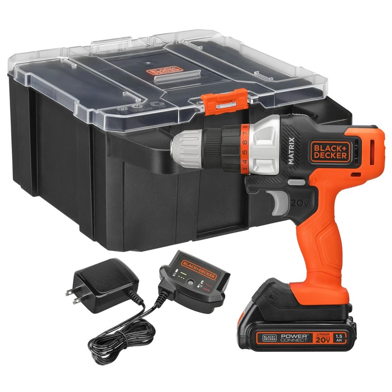 BLACK+DECKER MATRIX™ 20V MAX* Drill Kit with Storage Case - BDCDMT120CSTFF gallery