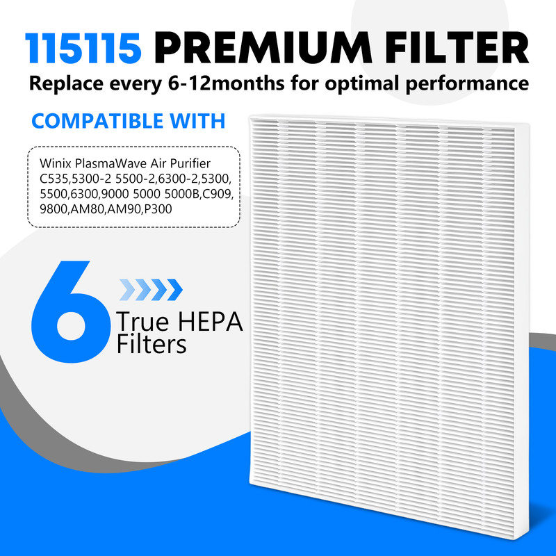 6 Pack Replacement HEPA Filter For Winix C535 / 115115 Air Purifiers gallery