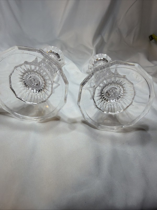 2 Fifth Ave 24% Austrian Crystal Taper Candle Holders 6 3/4 inches gallery