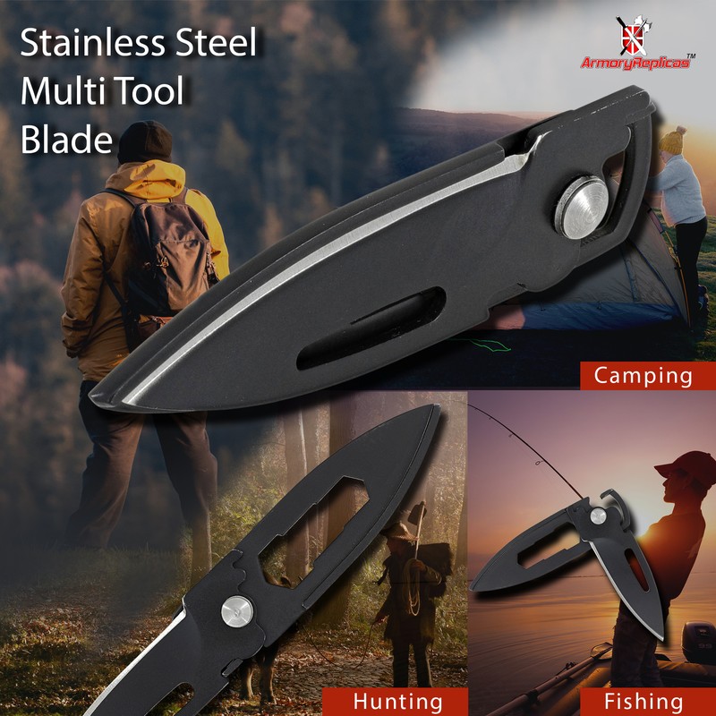 Field Cricket Free Lock Utility Knife | Emergency Folding Black Blade 4.5 Inches gallery