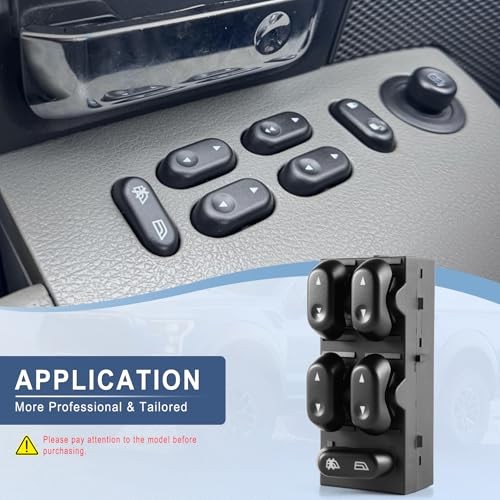 Power Window Control Switch, Master Door Button Compatible with Ford/03-08 gallery