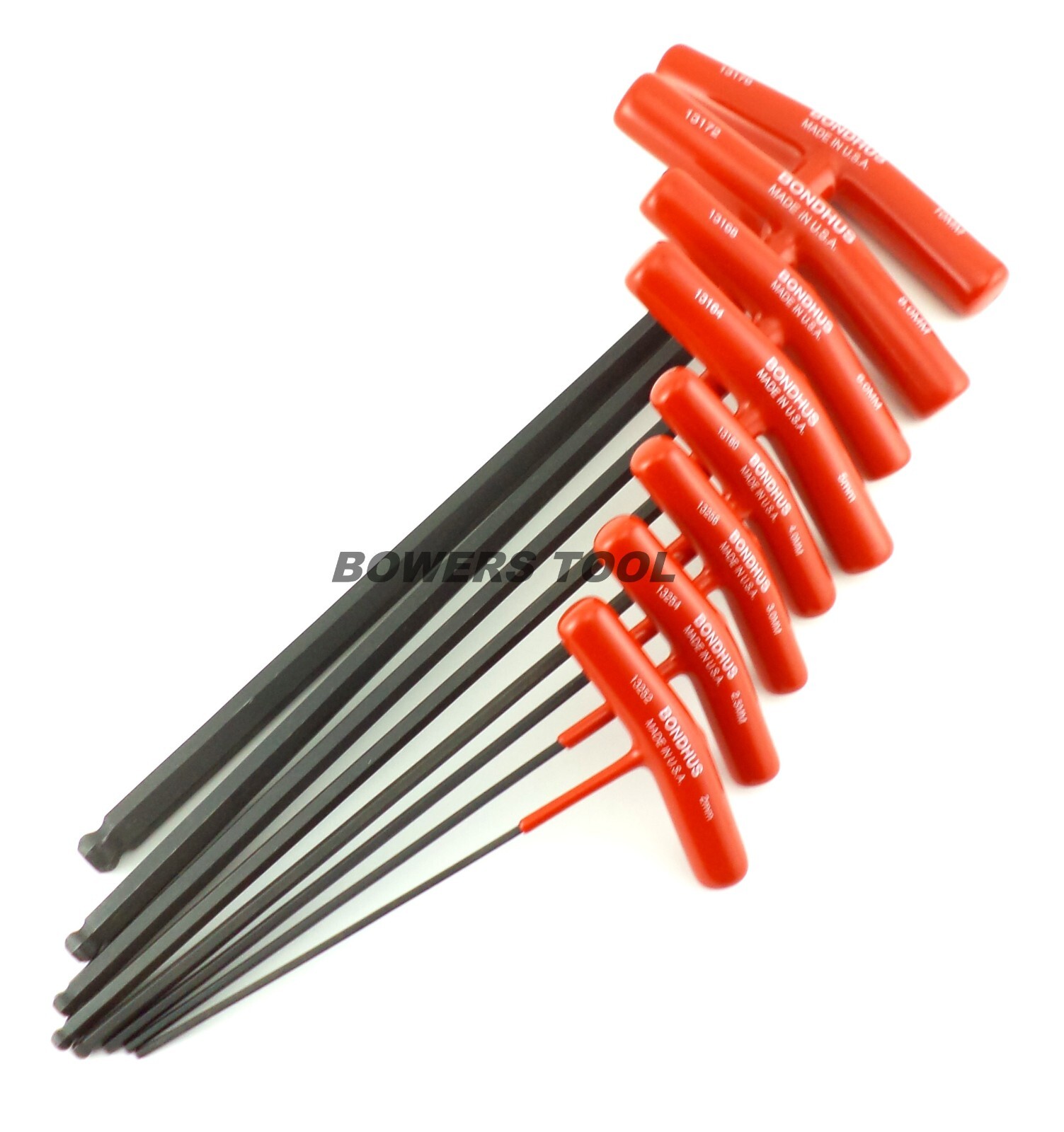 Bondhus T Handle Ball End Hex Wrench Set Metric MADE IN USA 13187 T-Handle gallery