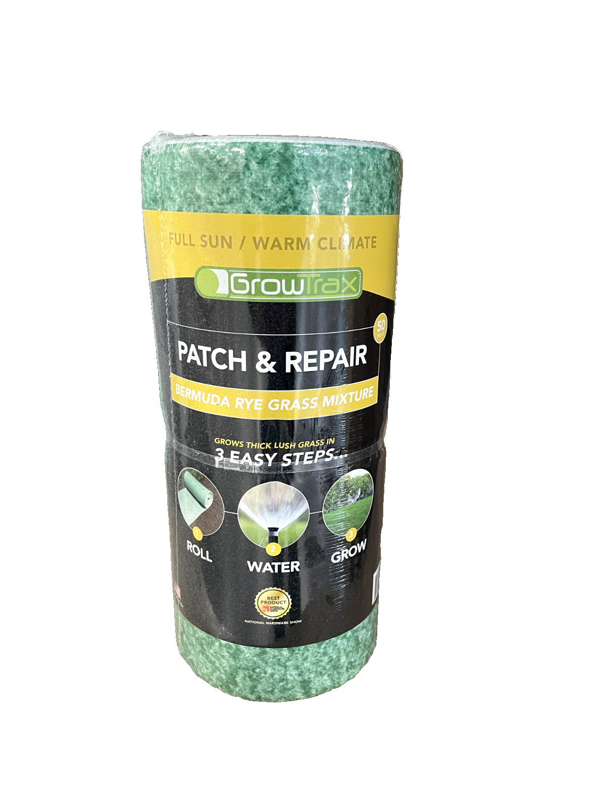 2 PK - Biodegradable Grass Seed Mat, Bermuda Rye - 50 Sq Ft Quick Fix Rolls gallery