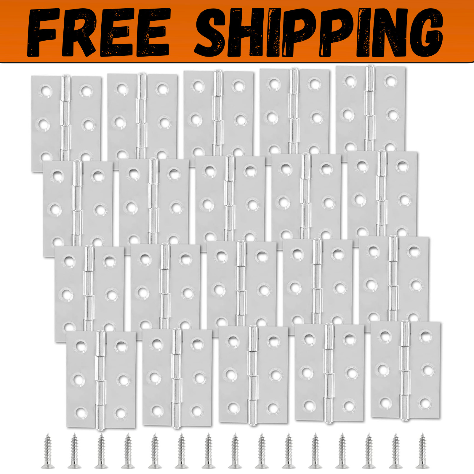 20pcs 2 Inch Butt Hinges Stainless Steel Cabinet Hinges Small Door Hinges Window gallery