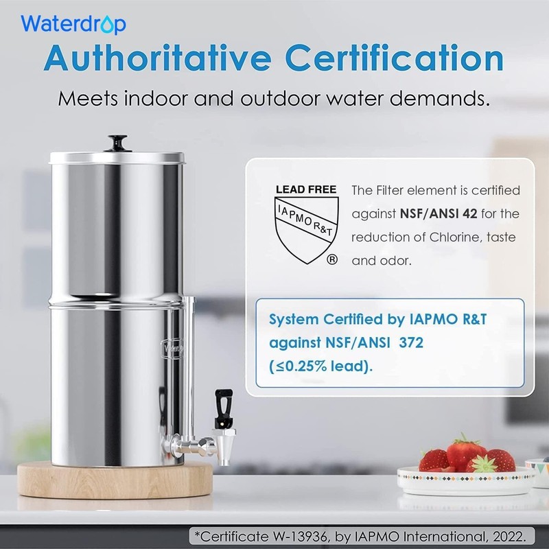 Waterdrop 2.25G Gravity-fed Water Filter System, NSF/ANSI 42&372 Standard gallery