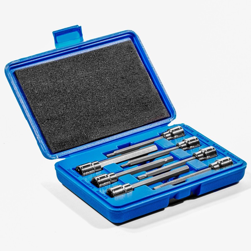 XtremepowerUS 7 Pc Extra Long Hex Bit Socket Allen Wrench Set MM Tool W/ Case gallery
