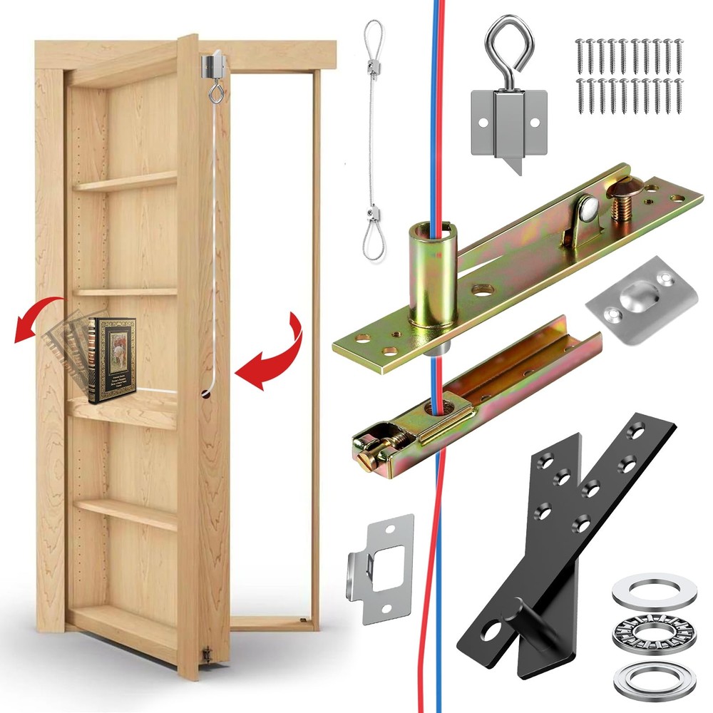 Hidden Door Pivot Hinge Passing Wire For Secret Murphy Bookshelf Hardware