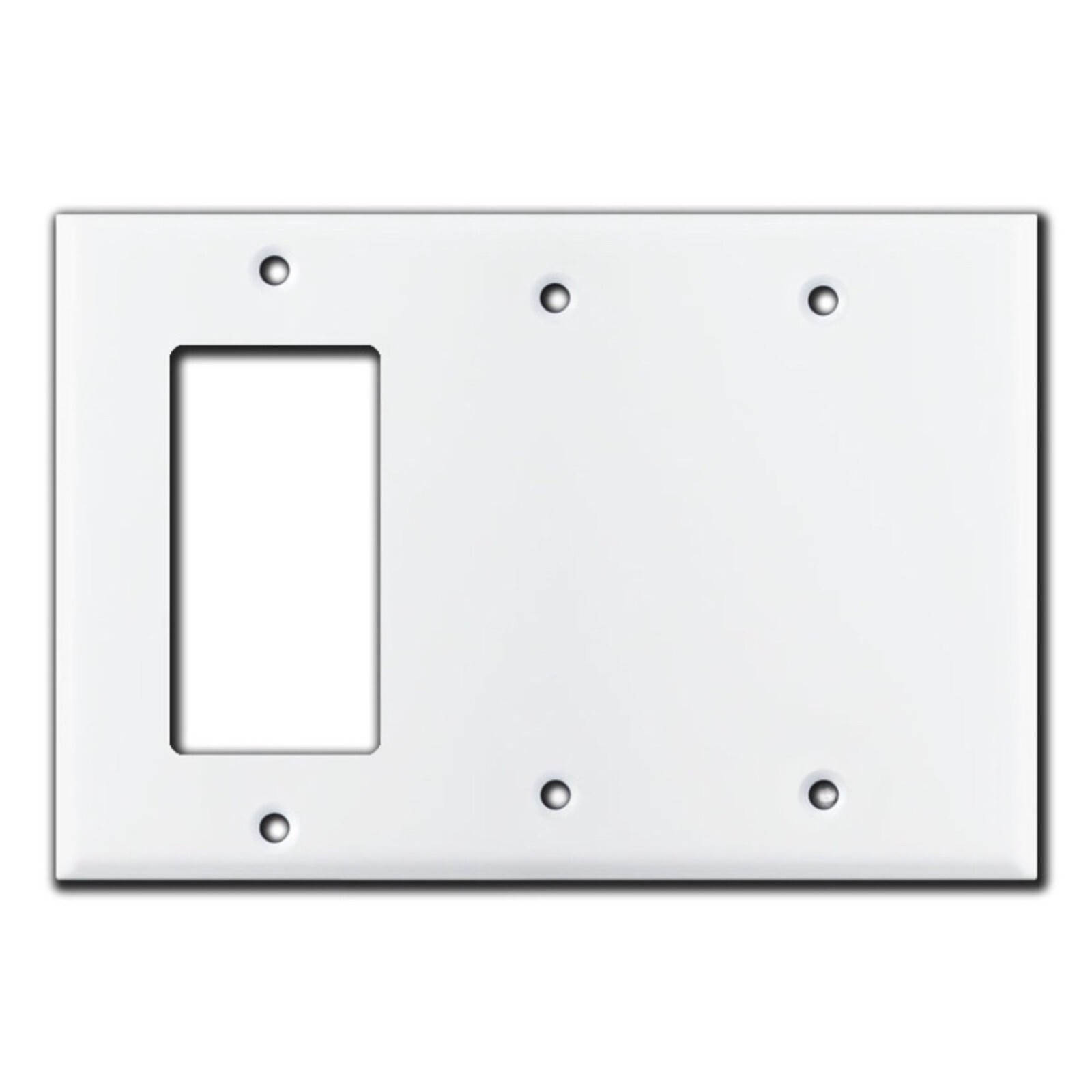 Corla Metal 3-Gang Light Switch Plate | Blank Cover for Un-used Rocker Toggle gallery