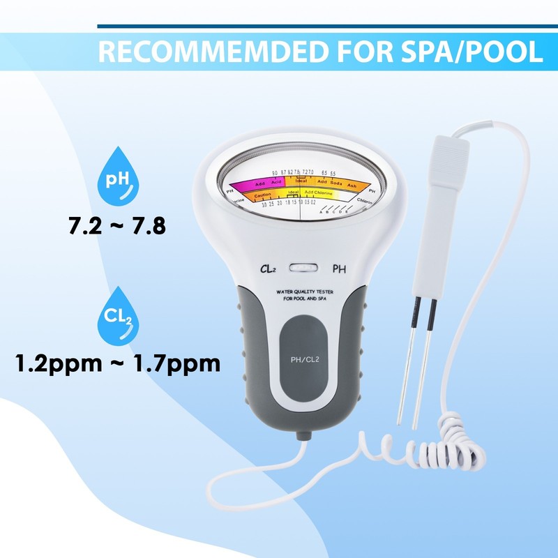 ILWQ-203 Pool Water Tester pH Chlorine Cl2 Meter Spa Swimming Pool Water Monitor gallery