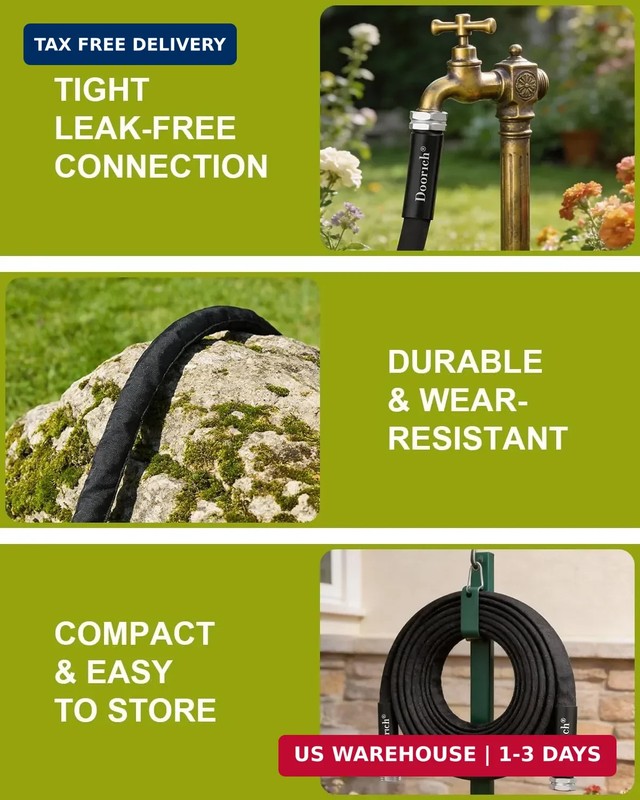 Garden Hose, Lightweight, Ultra Flexible, Durable, Kink-Free Water Hose - Made o gallery