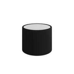 GDFStudio Modern Round Coffee Table, Luxury Sintered Stone Top Circle Side