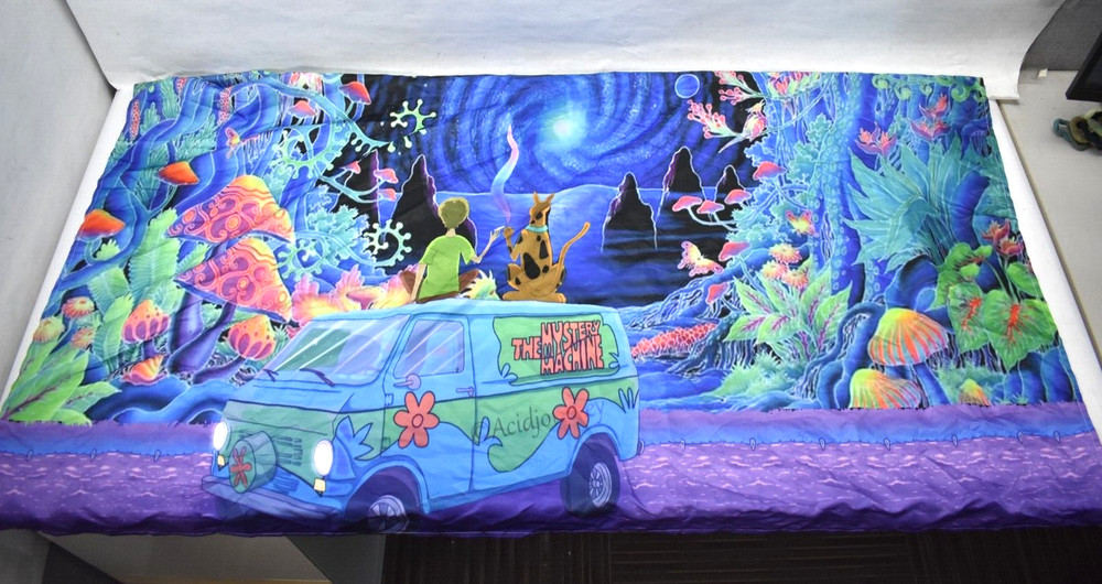 Trippy Tapestry Psychedelic Wall Hanging Blanket Decor 60"x 40" Kids Dog Show