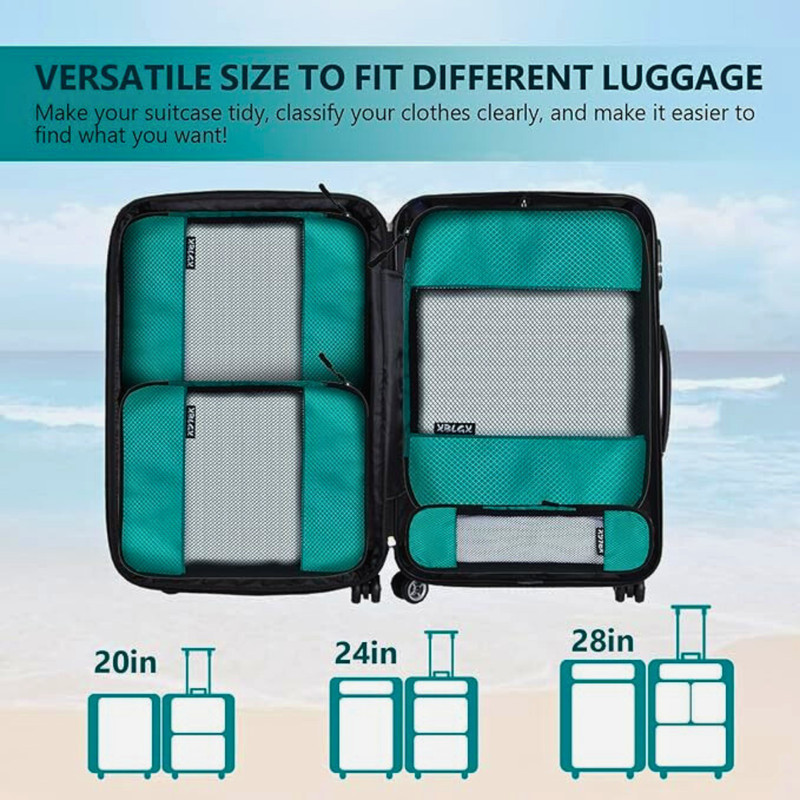 Compression Packing Cubes Set – 5 Lightweight Luggage Organizers bags for Travel gallery
