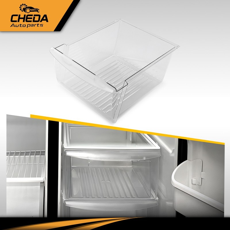 Upper Clear Crisper Pan Drawer Compatible With Frigidaire Refrigerator 240351061 gallery