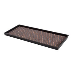 Natural Rubber Boot Tray W/ Coir Insert Heavy Duty Outdoor Use Puddle Catcher