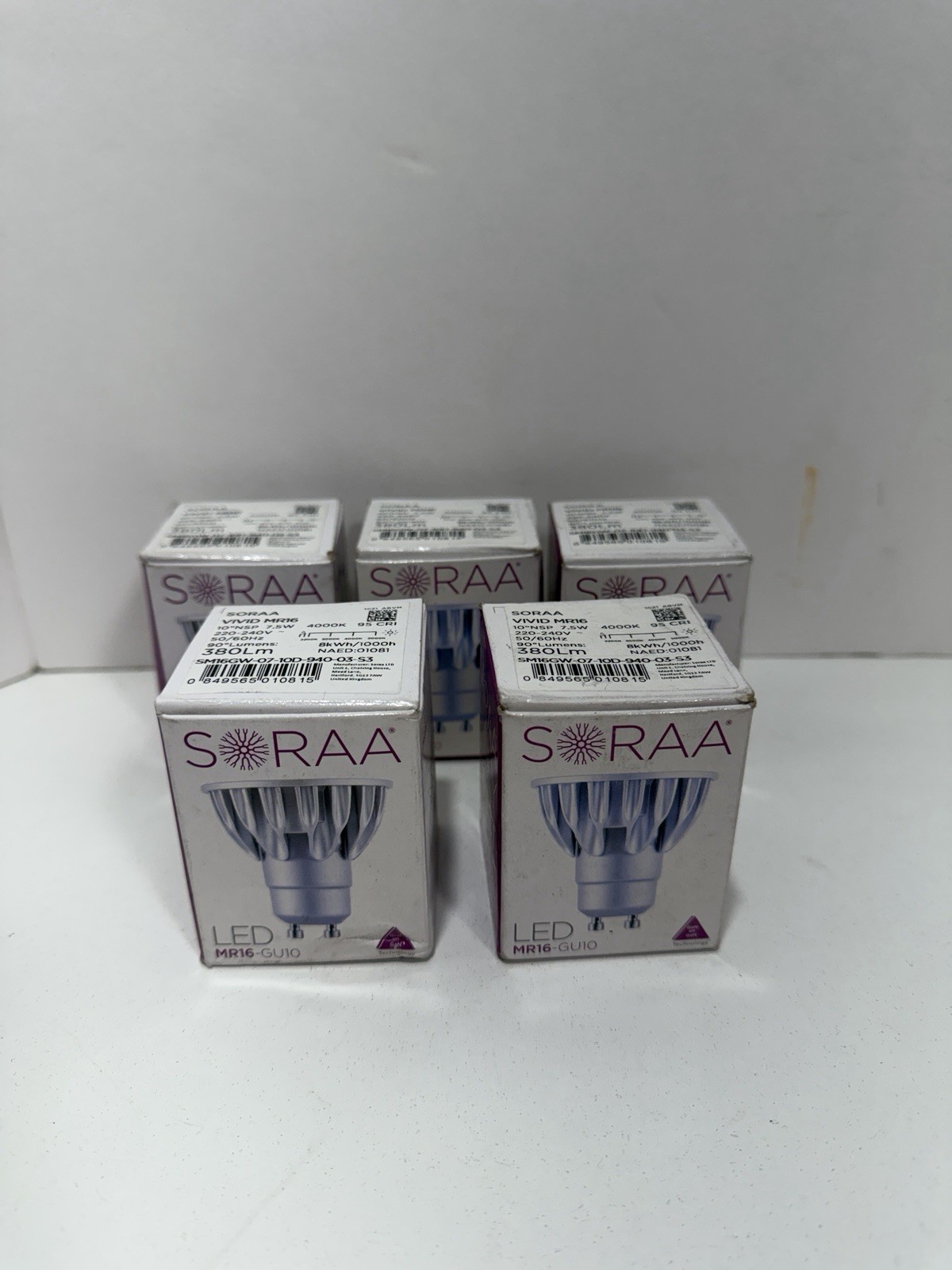 Soraa Vivid MR16-GU10 LED Bulb - Silver SM16GW-07-10D 940-03 S3 4000k Lot Of 5 gallery