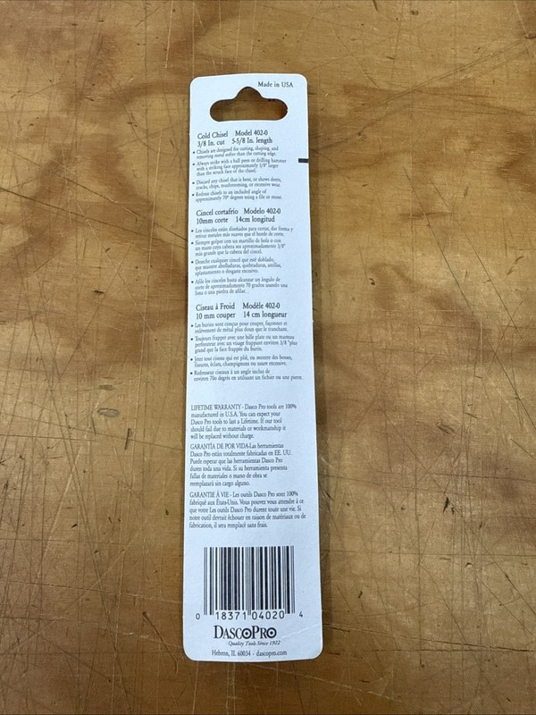 DascoPro 402-0 3/8" Cut Cold Chisel gallery
