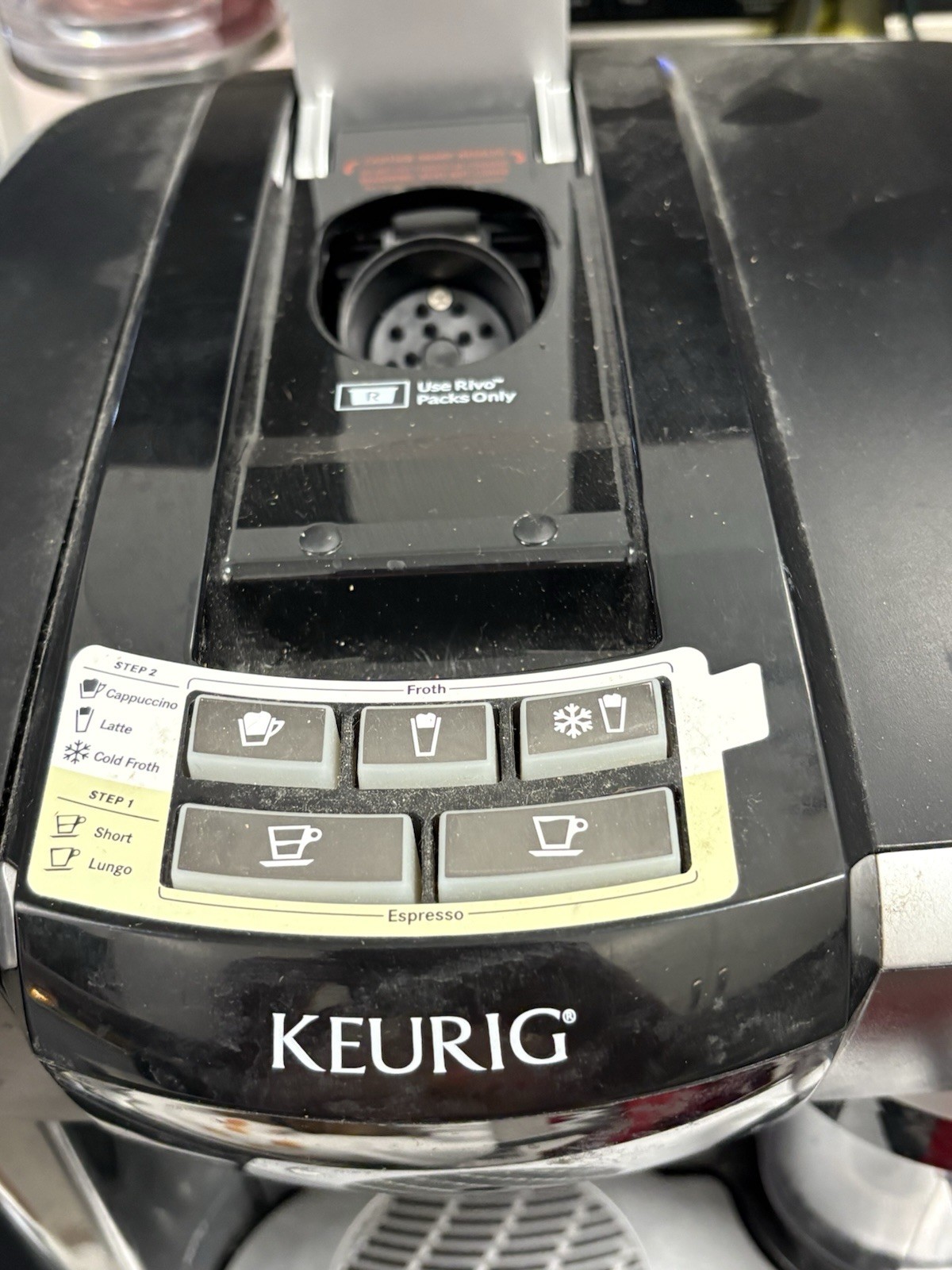 Keurig Rivo 500 Capsule Coffee Machine Black Silver Cappuccino Latte Frother gallery