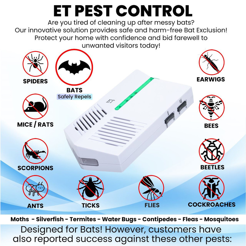 Bat Repeller | Bat Control | 100% Safe | ET Pest Control gallery