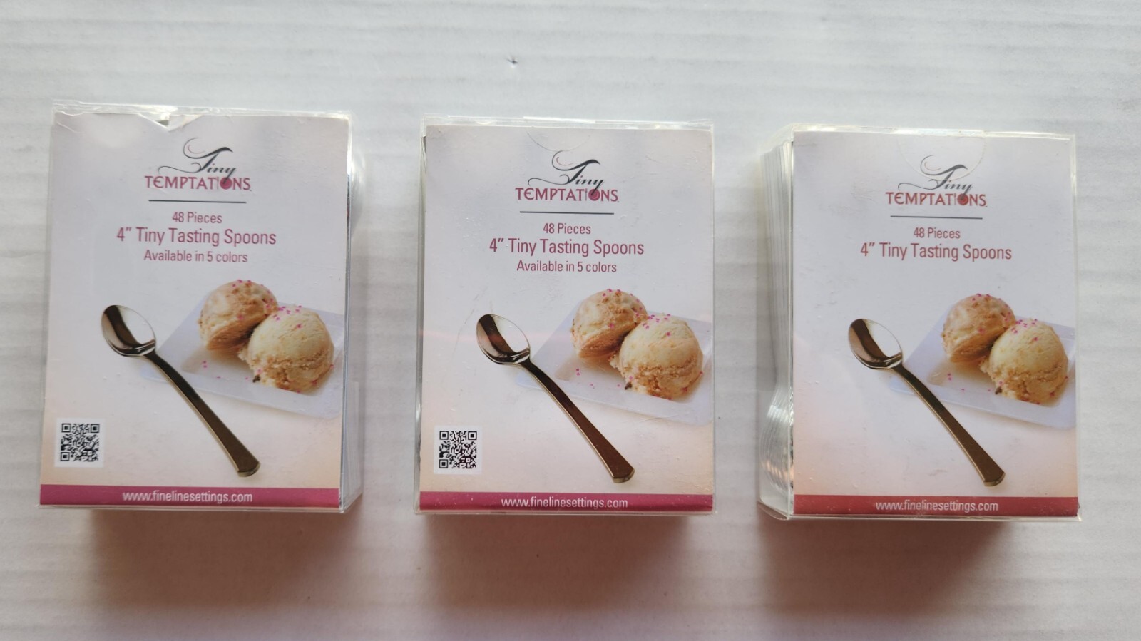 Tiny Temptations 4" Plastic Tiny Tasting Silver Spoons 48 Pieces - 3 Packs gallery