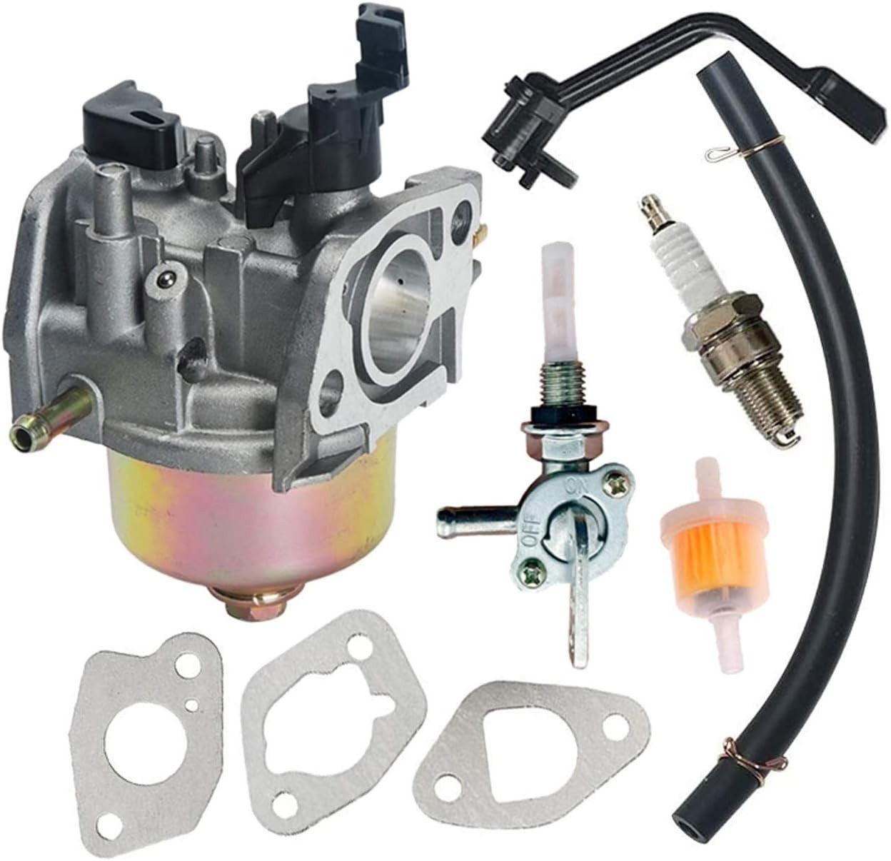 Champion 3500W-4000W Generator Carburetor with Fuel Shut Off & Spark Plug gallery