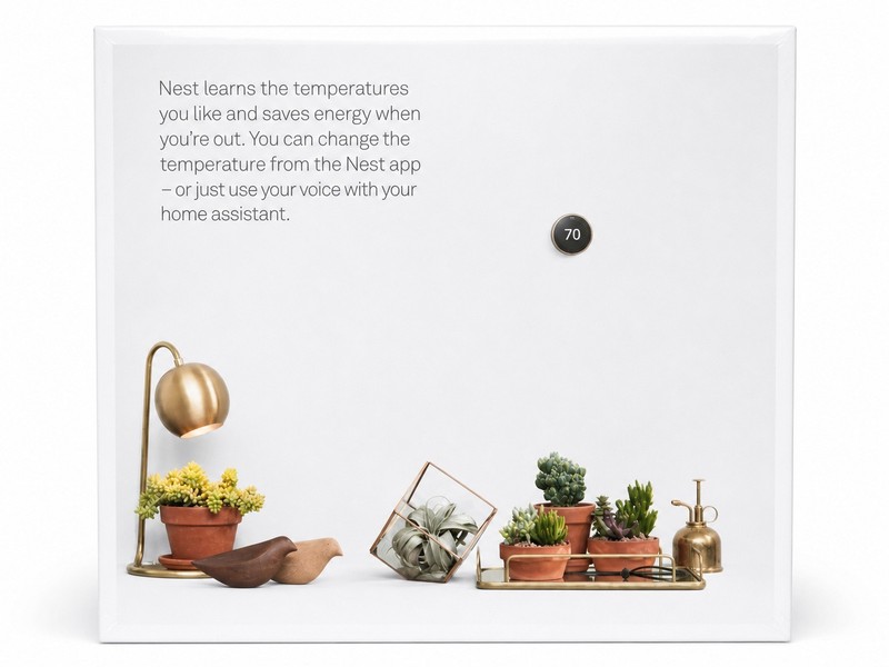 Google Nest 3rd Generation Learning Thermostat - Brass - Sealed gallery