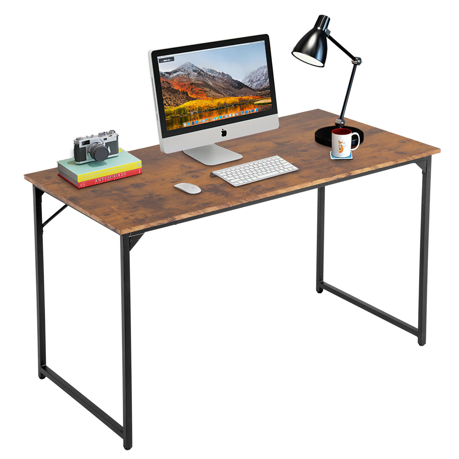 Computer Desk, 47 inches Home Office Desk Writing Study Table Modern Simple gallery