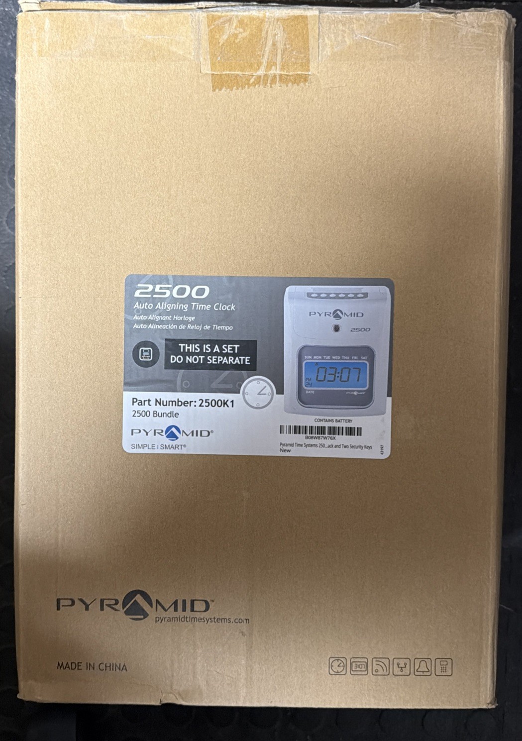 Pyramid Time Systems - 2500 Auto-Aligning Employee Time Clock Timekeeping Bundle gallery