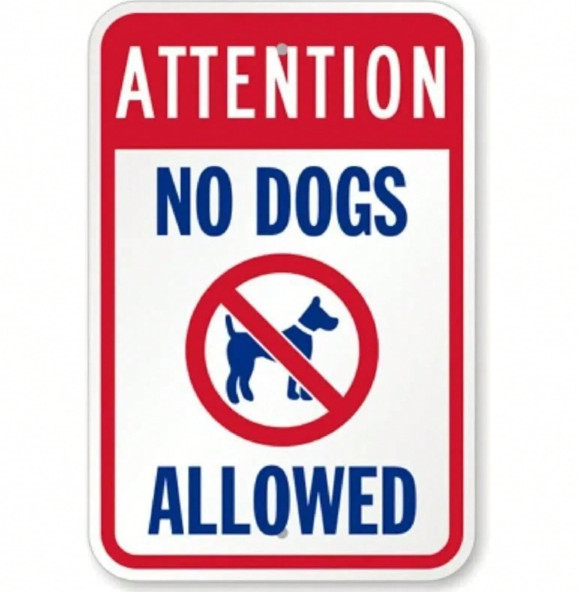 No Dogs Allowed Sign Weatherproof Metal Attention No Pets Warning Business gallery
