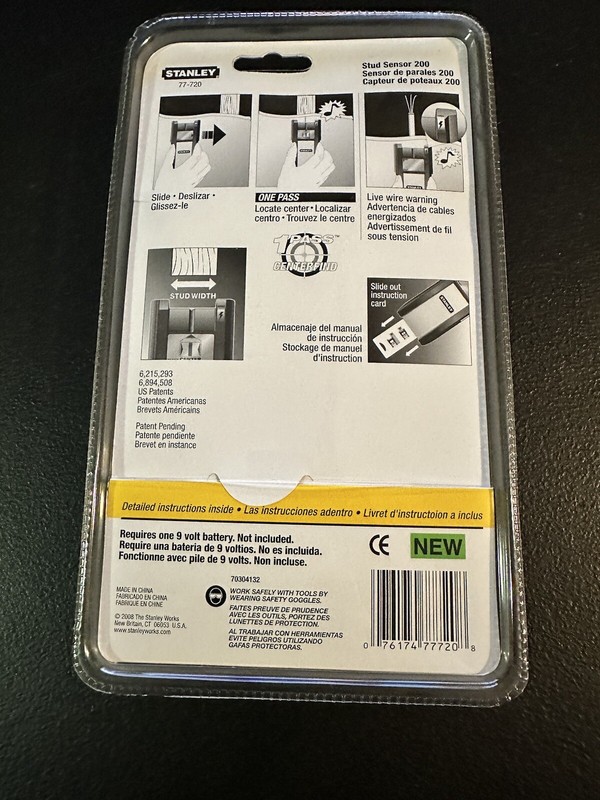 Stanley Stud Sensor 200 AC Detection up to 3/4" / Brand NEW & Sealed gallery