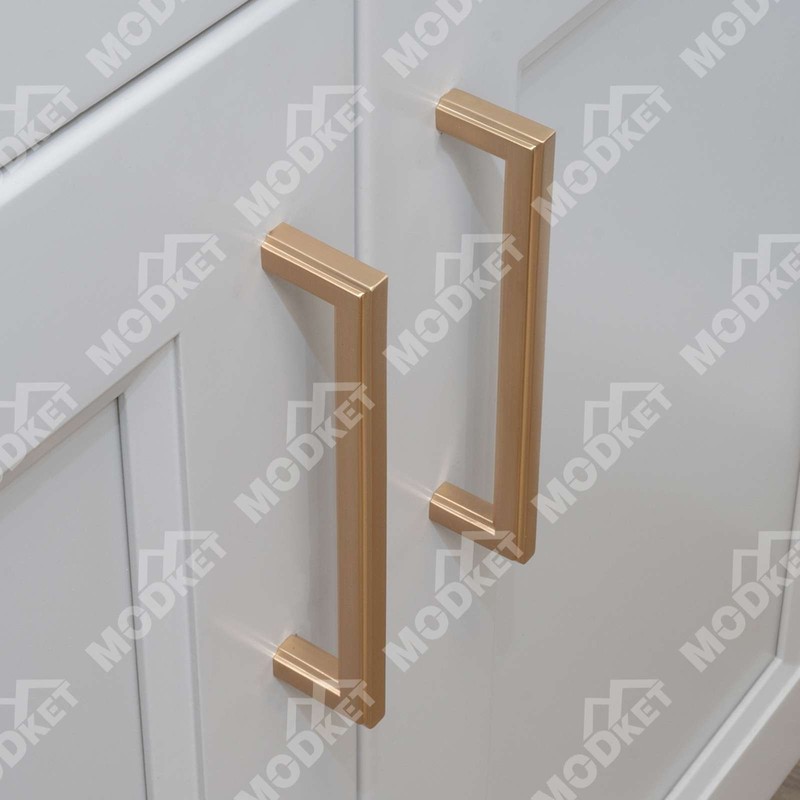 Solid Brushed Champagne Gold Cabinet Pulls Knob Handle Kitchen Bath Hardware gallery