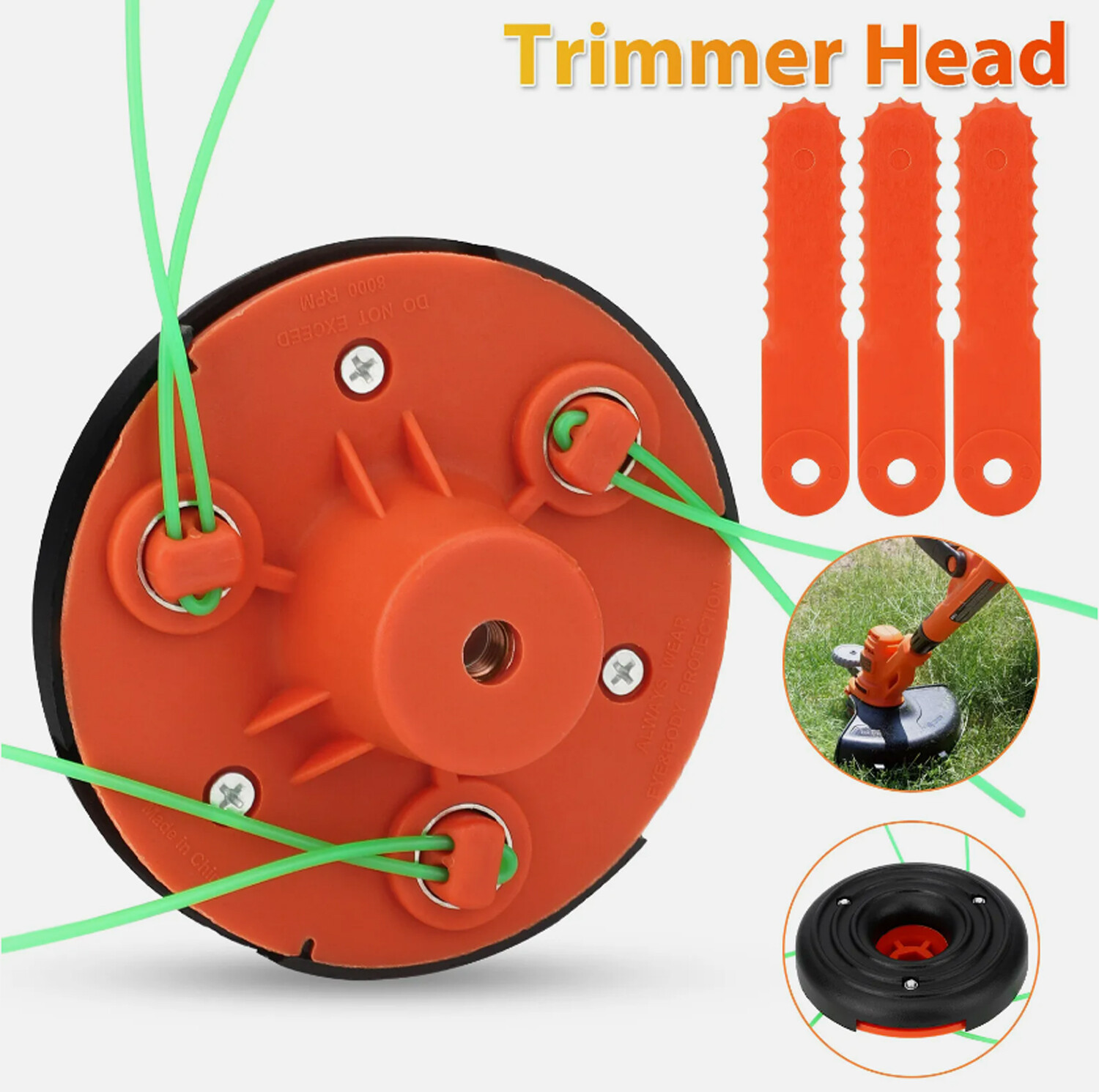 Universal Replace Trimmer Head For Gas Electric Weedeater Weed Eater Garden Lawn gallery