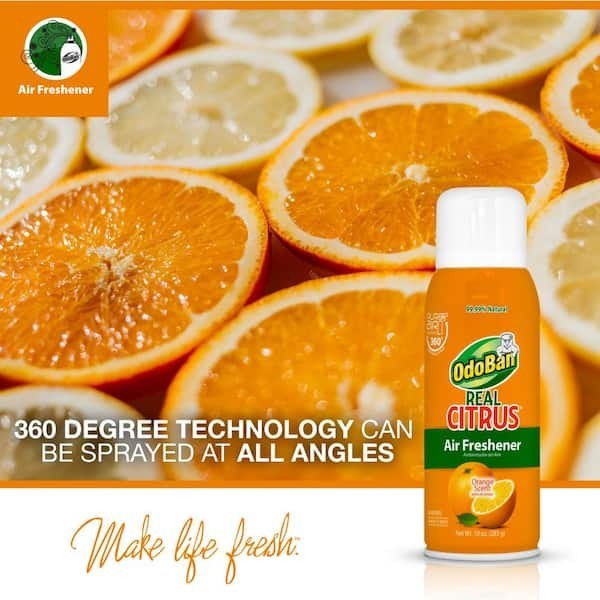2-Pack OdoBan Real Citrus Orange Air Freshener 360 Continuous Spray, 10 Oz gallery
