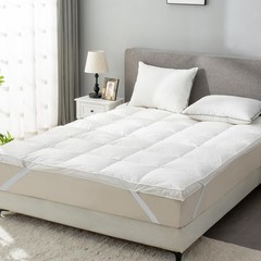 ROSE FEATHER Goose Down Feather Bed Mattress Topper,Down Matress Topper Cover wi