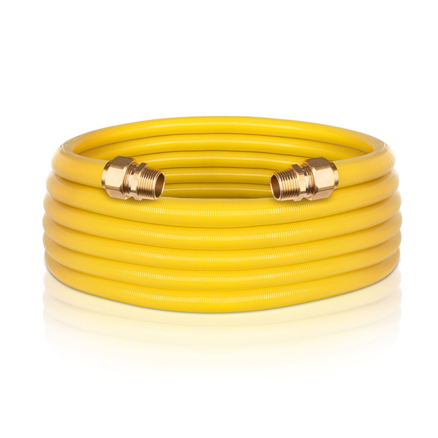 70ft Flexible 1/2" CSST Gas Line, Corrugated Stainless Steel Tubing, 2 Fittings gallery