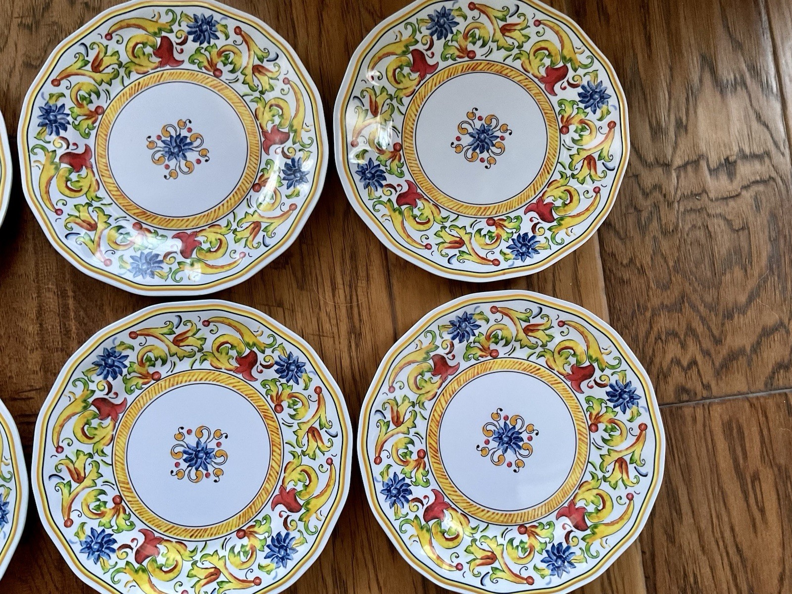 Listing For Katbot_85 Sur La Table Floreale Melamine Plates Set of 7 9”Floral gallery