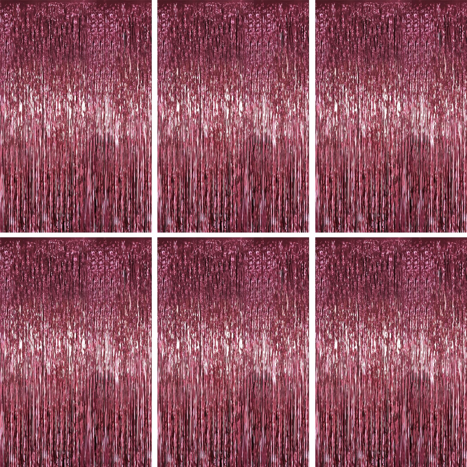 3.3 x 6.6 ft Foil Fringe Backdrop Curtains, Tinsel Streamers Party Decoration... gallery