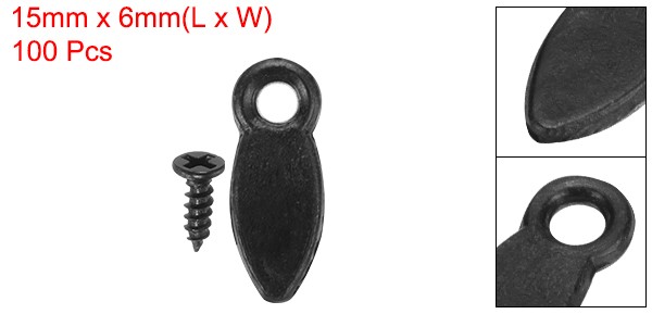 100Pcs Turn Button Fasteners Set with 100Pcs Screws for Hanging Drawing, Black gallery