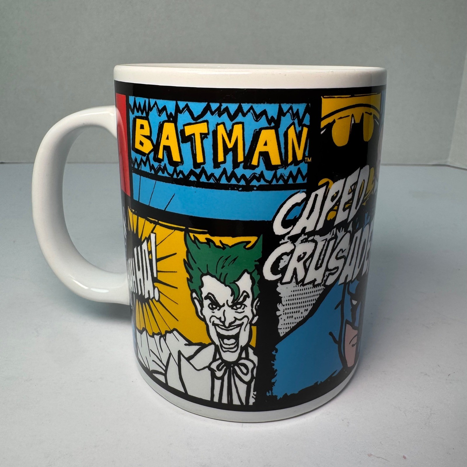 DC Comics "Caped Crusader" Batman & Joker Comic Art Ceramic Coffee Mug Vandor gallery