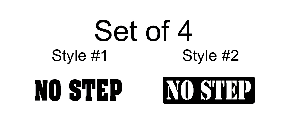 Set of 4 - No Step Boat Decals (2 Styles Available) gallery