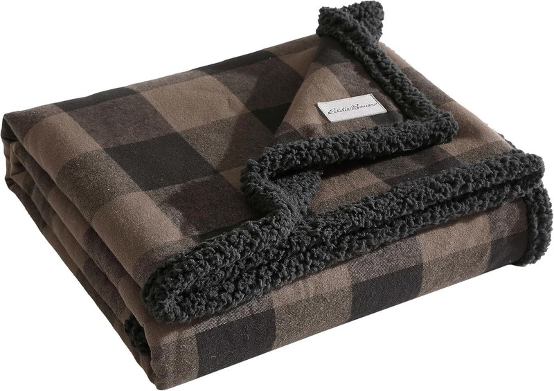 Eddie Bauer - Throw Blanket, Super Soft Reversible Sherpa Flannel Bedding, Ideal gallery