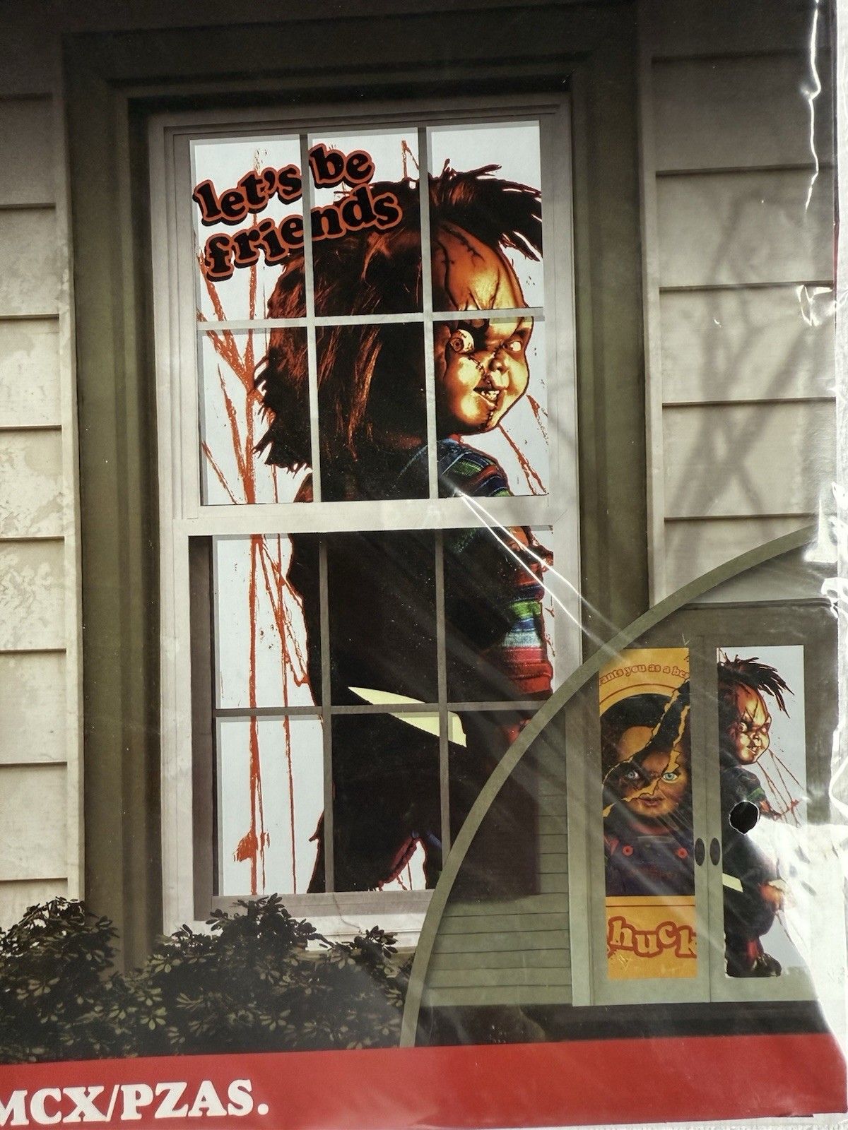 NEW CHUCKY Window Silhouettes Life Size Decorations 2 pcs - 33.5 in. x 65 in. gallery